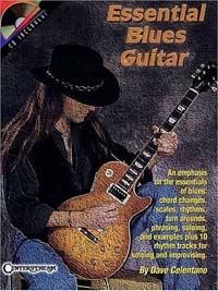 Essential Blues Guitar - An Emphasis on the Essentials of Blues.Chord Changes, Scales, Rhythms, Turn Arounds, Phrasing, Soloing,
and Examples Plus 10 Rhythm Tracks for soloing and improvising.